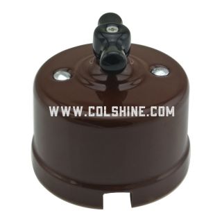 Retro Brown Ceramic Wall Switch